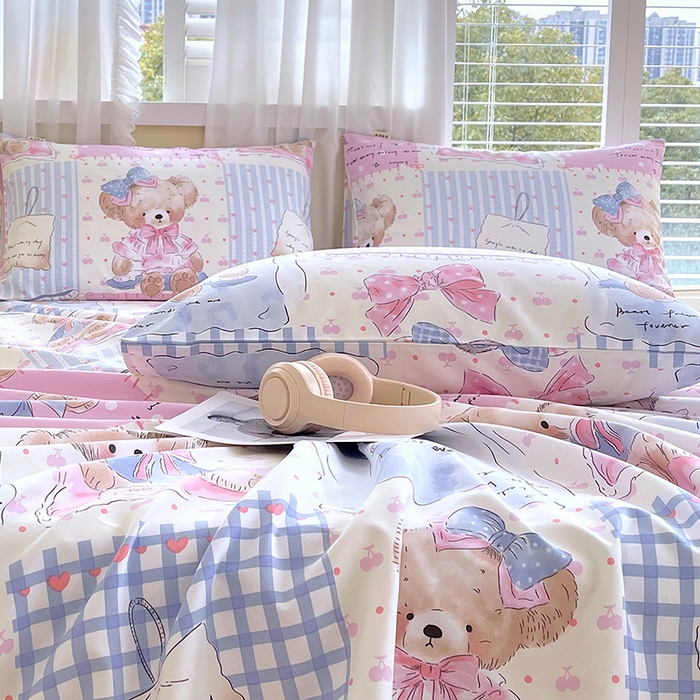 91家纺网 家纺一手货源 找家纺 金鑫汇家纺 2025年新款百分百全棉老粗布全棉加厚加密高克重单品枕套（花型更好卖，面料更厚实，自带凉感） 老粗布熊熊精灵