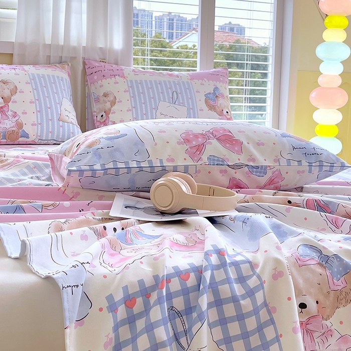 91家纺网 家纺一手货源 找家纺 金鑫汇家纺 2025年新款百分百全棉老粗布全棉加厚加密高克重单品枕套（花型更好卖，面料更厚实，自带凉感） 老粗布熊熊精灵