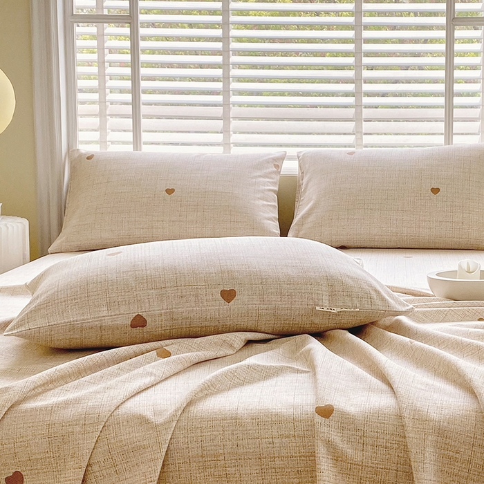 91家纺网 家纺一手货源 找家纺 金鑫汇家纺 2025年新款百分百全棉老粗布全棉加厚加密高克重单品枕套（花型更好卖，面料更厚实，自带凉感） 心之恋
