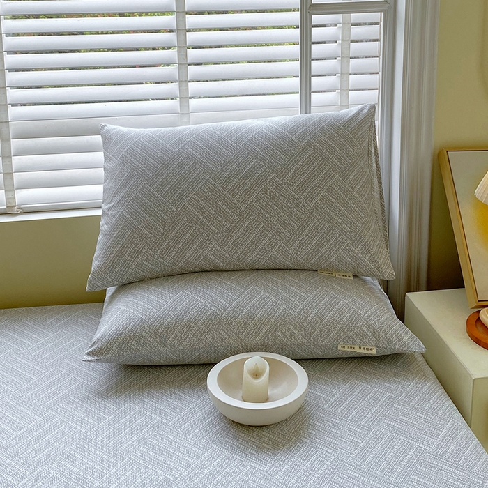 91家纺网 家纺一手货源 找家纺 金鑫汇家纺 2025年新款百分百全棉老粗布全棉加厚加密高克重单品枕套（花型更好卖，面料更厚实，自带凉感） 流光灰
