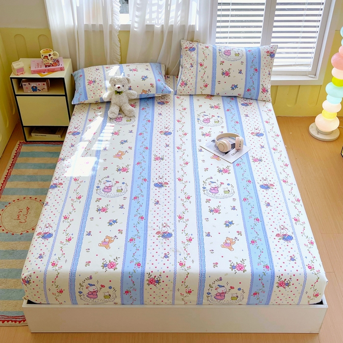 91家纺网 家纺一手货源 找家纺 （总）金鑫汇家纺 2025新款百分百全棉老粗布全棉加厚加密高克重单品床笠（花型更好卖，面料更厚实，自带凉感）