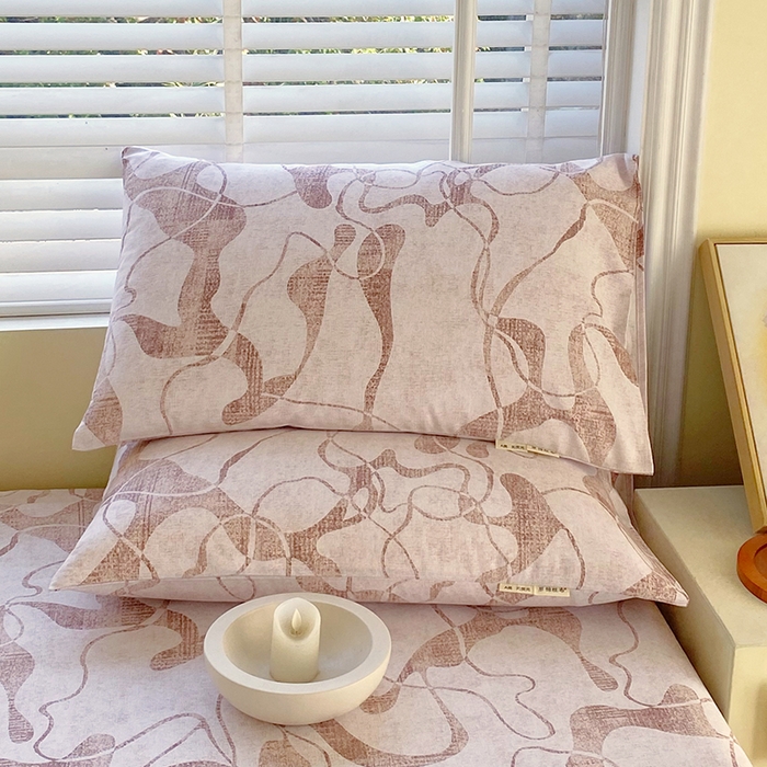 91家纺网 家纺一手货源 找家纺 金鑫汇家纺 2025年新款百分百全棉老粗布全棉加厚加密高克重单品枕套（花型更好卖，面料更厚实，自带凉感） 米亚红