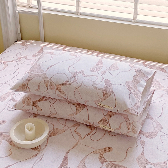 91家纺网 家纺一手货源 找家纺 金鑫汇家纺 2025年新款百分百全棉老粗布全棉加厚加密高克重单品枕套（花型更好卖，面料更厚实，自带凉感） 米亚红