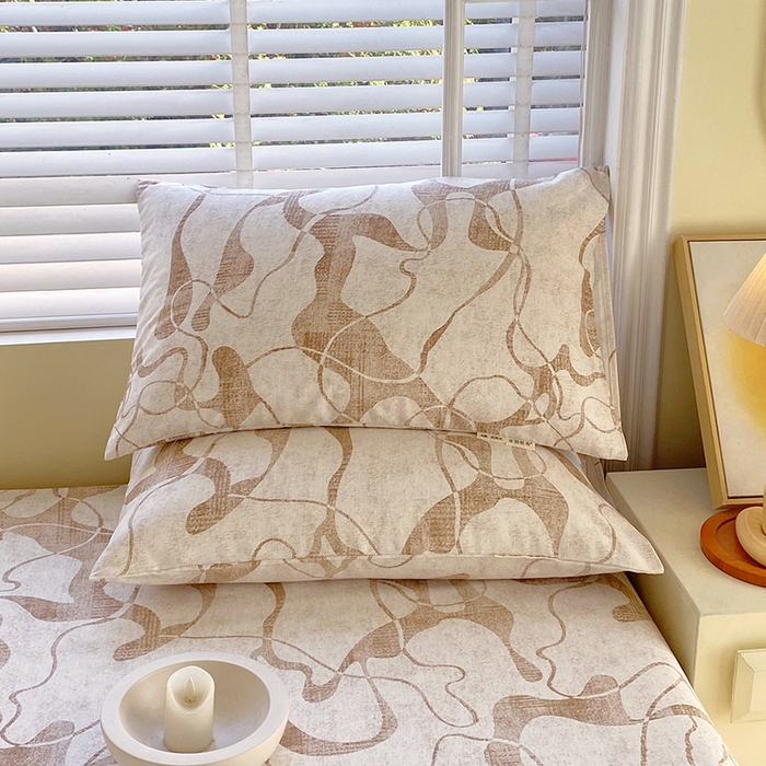 91家纺网 家纺一手货源 找家纺 金鑫汇家纺 2025年新款百分百全棉老粗布全棉加厚加密高克重单品枕套（花型更好卖，面料更厚实，自带凉感） 米亚黄