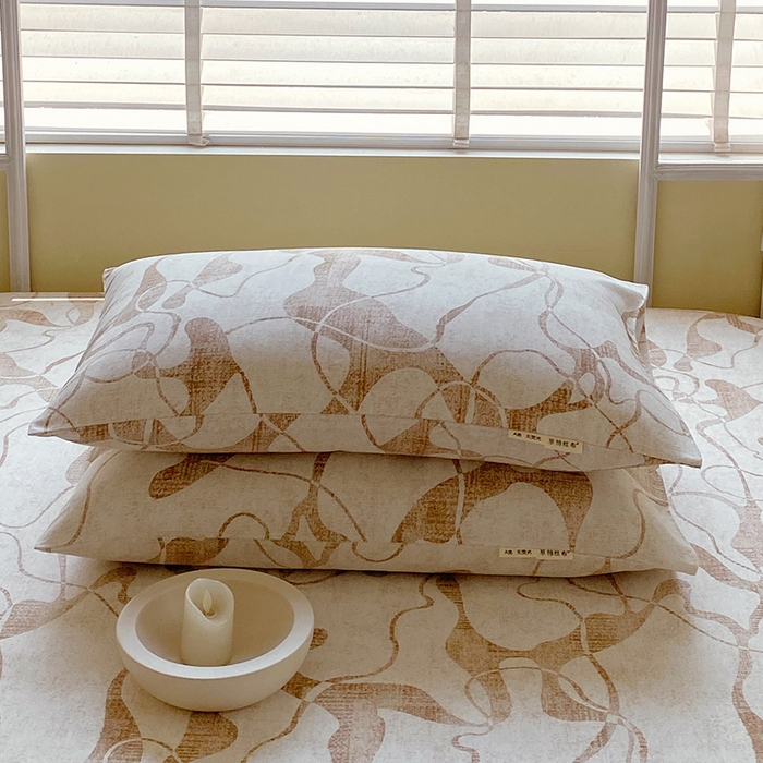 91家纺网 家纺一手货源 找家纺 金鑫汇家纺 2025年新款百分百全棉老粗布全棉加厚加密高克重单品枕套（花型更好卖，面料更厚实，自带凉感） 米亚黄