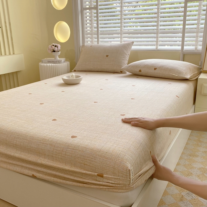 91家纺网 家纺一手货源 找家纺 金鑫汇家纺 2025新款百分百全棉老粗布全棉加厚加密高克重单品床笠（花型更好卖，面料更厚实，自带凉感） 老粗布心之恋