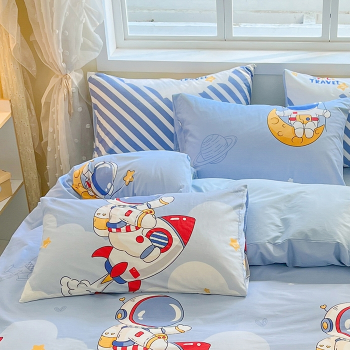 91家纺网 家纺一手货源 找家纺 金鑫汇家纺 2025新款13070全棉好卖花型套件系列-单枕套 冲上云霄