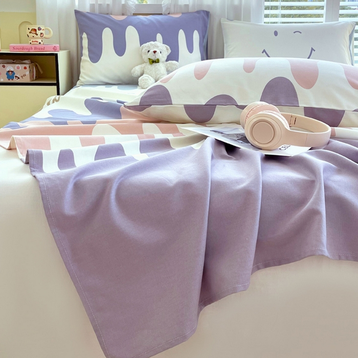 91家纺网 家纺一手货源 找家纺 金鑫汇家纺 2025年新款百分百全棉老粗布全棉加厚加密高克重单品床单（花型更好卖，面料更厚实，自带凉感） 老粗布奶油粉