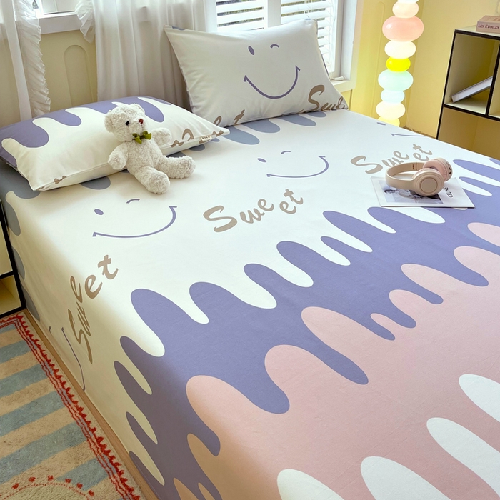 91家纺网 家纺一手货源 找家纺 金鑫汇家纺 2025年新款百分百全棉老粗布全棉加厚加密高克重单品床单（花型更好卖，面料更厚实，自带凉感） 老粗布奶油粉