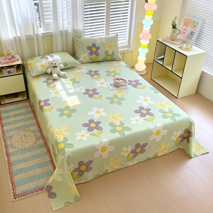 91家纺网 家纺一手货源 找家纺 金鑫汇家纺 2025年新款百分百全棉老粗布全棉加厚加密高克重单品床单（花型更好卖，面料更厚实，自带凉感） 老粗布五彩缤纷