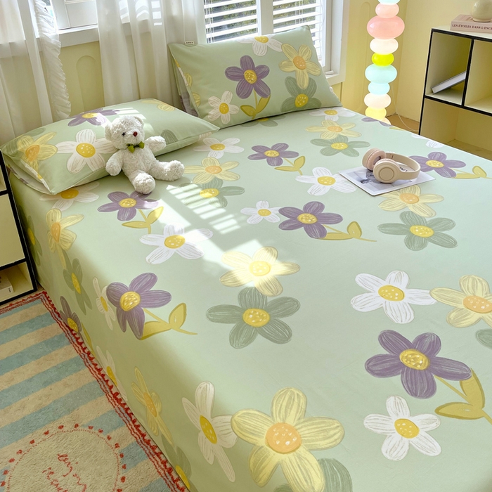 91家纺网 家纺一手货源 找家纺 金鑫汇家纺 2025年新款百分百全棉老粗布全棉加厚加密高克重单品床单（花型更好卖，面料更厚实，自带凉感） 老粗布五彩缤纷