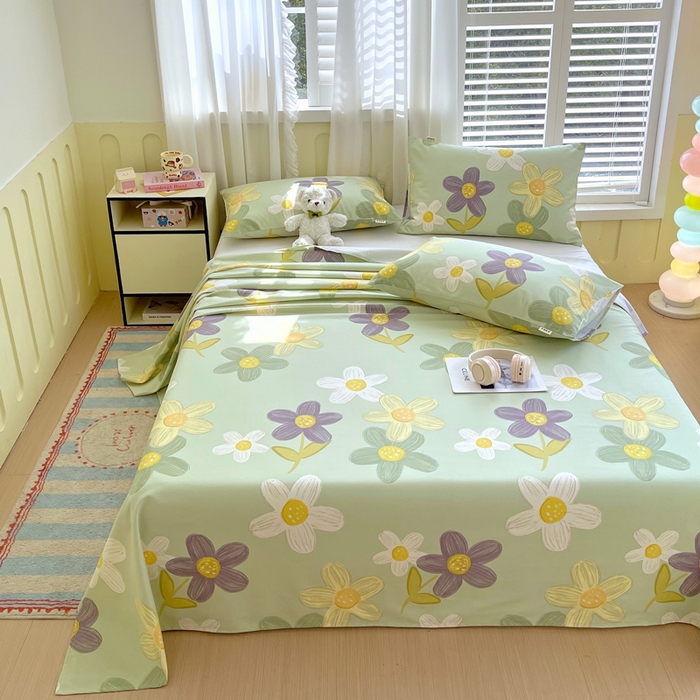 91家纺网 家纺一手货源 找家纺 金鑫汇家纺 2025年新款百分百全棉老粗布全棉加厚加密高克重单品床单（花型更好卖，面料更厚实，自带凉感） 老粗布五彩缤纷