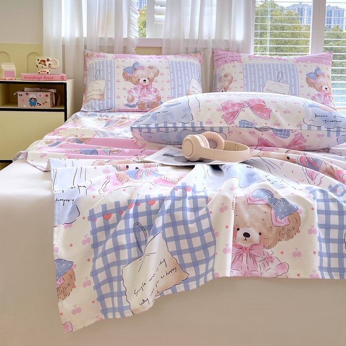 91家纺网 家纺一手货源 找家纺 金鑫汇家纺 2025年新款百分百全棉老粗布全棉加厚加密高克重单品床单（花型更好卖，面料更厚实，自带凉感） 老粗布熊熊精灵