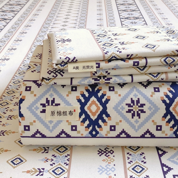 91家纺网 家纺一手货源 找家纺 金鑫汇家纺 2025年新款百分百全棉老粗布全棉加厚加密高克重单品床单（花型更好卖，面料更厚实，自带凉感） 老粗布波西米亚