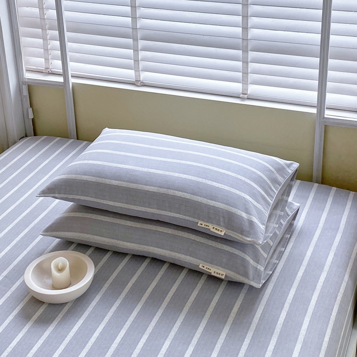 91家纺网 家纺一手货源 找家纺 金鑫汇家纺 2025新款百分百全棉老粗布全棉加厚加密高克重单品床笠（花型更好卖，面料更厚实，自带凉感） 老粗布朴素条纹