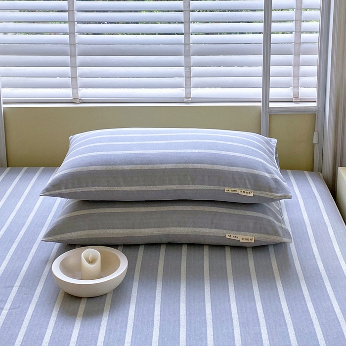 91家纺网 家纺一手货源 找家纺 金鑫汇家纺 2025新款百分百全棉老粗布全棉加厚加密高克重单品床笠（花型更好卖，面料更厚实，自带凉感） 老粗布朴素条纹