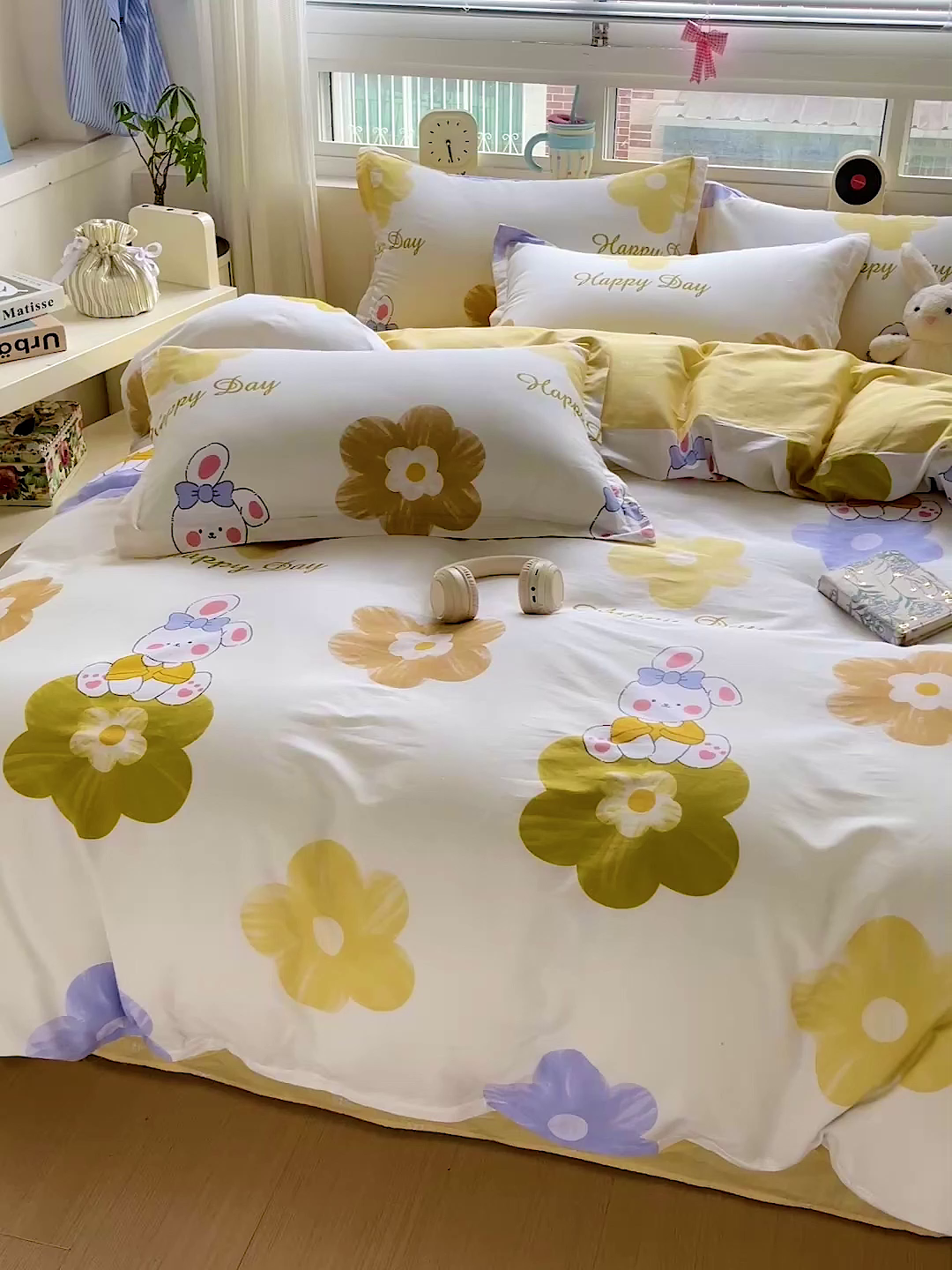 91家纺网 家纺一手货源 找家纺 恩泽2025全棉印花四件套 小兔花