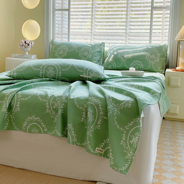 91家纺网 家纺一手货源 找家纺 金鑫汇家纺 2025年新款百分百全棉老粗布全棉加厚加密高克重单品床单（花型更好卖，面料更厚实，自带凉感） 老粗布芳华