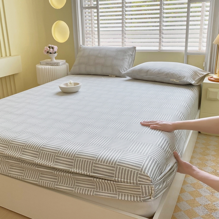 91家纺网 家纺一手货源 找家纺 金鑫汇家纺 2025新款百分百全棉老粗布全棉加厚加密高克重单品床笠（花型更好卖，面料更厚实，自带凉感） 老粗布休闲时光