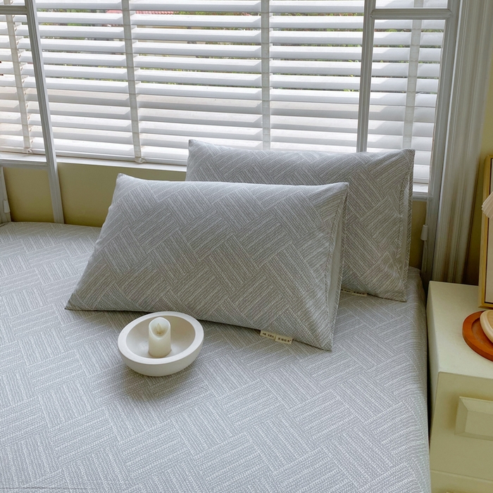 91家纺网 家纺一手货源 找家纺 金鑫汇家纺 2025年新款百分百全棉老粗布全棉加厚加密高克重单品床单（花型更好卖，面料更厚实，自带凉感） 老粗布流光灰