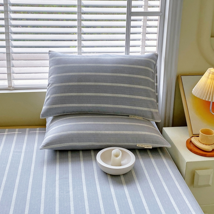 91家纺网 家纺一手货源 找家纺 金鑫汇家纺 2025年新款百分百全棉老粗布全棉加厚加密高克重单品床单（花型更好卖，面料更厚实，自带凉感） 老粗布朴素条纹