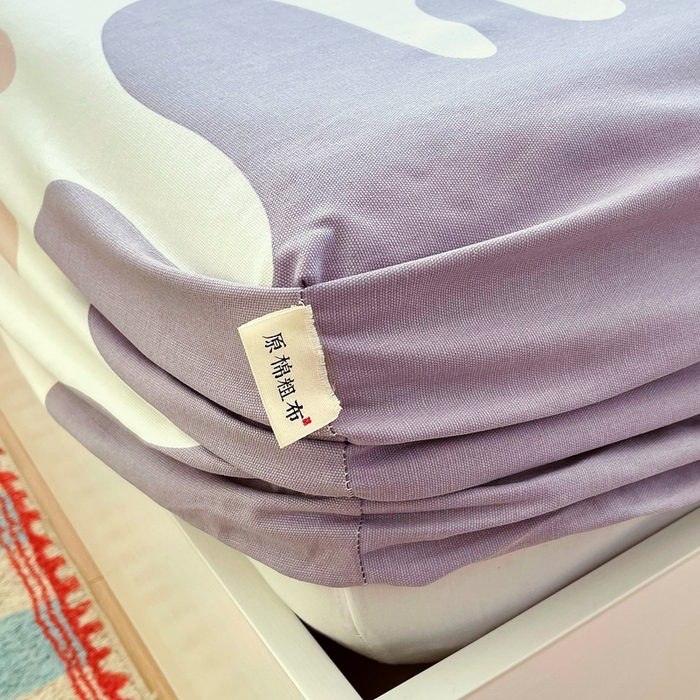 91家纺网 家纺一手货源 找家纺 金鑫汇家纺 2025新款百分百全棉老粗布全棉加厚加密高克重单品床笠（花型更好卖，面料更厚实，自带凉感） 老粗布奶油粉