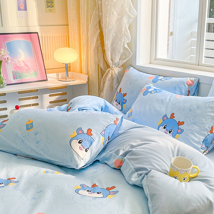 91家纺网 家纺一手货源 找家纺 金鑫汇家纺 2025新款13070全棉好卖花型套件系列-单枕套 瑞龙送福