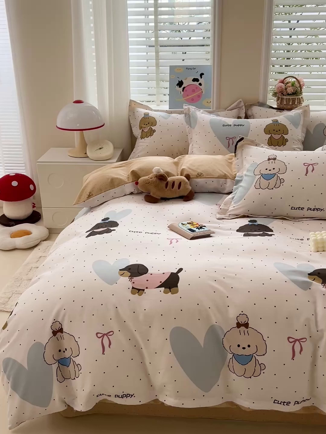 91家纺网 家纺一手货源 找家纺 恩泽2025全棉印花四件套 甜美派