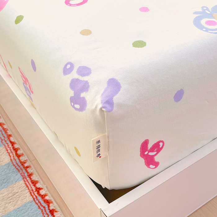 91家纺网 家纺一手货源 找家纺 金鑫汇家纺 2025新款百分百全棉老粗布全棉加厚加密高克重单品床笠（花型更好卖，面料更厚实，自带凉感） 老粗布奇趣小兔