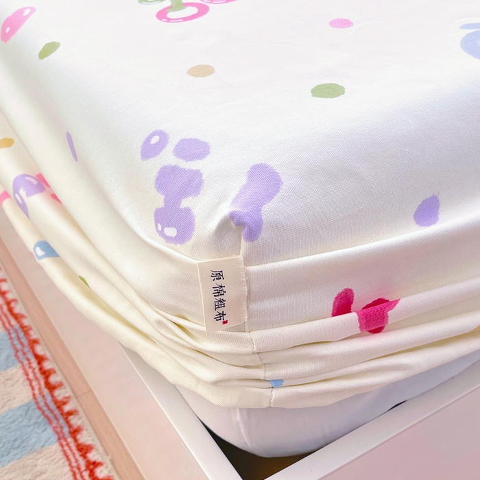 91家纺网 家纺一手货源 找家纺 金鑫汇家纺 2025新款百分百全棉老粗布全棉加厚加密高克重单品床笠（花型更好卖，面料更厚实，自带凉感） 老粗布奇趣小兔