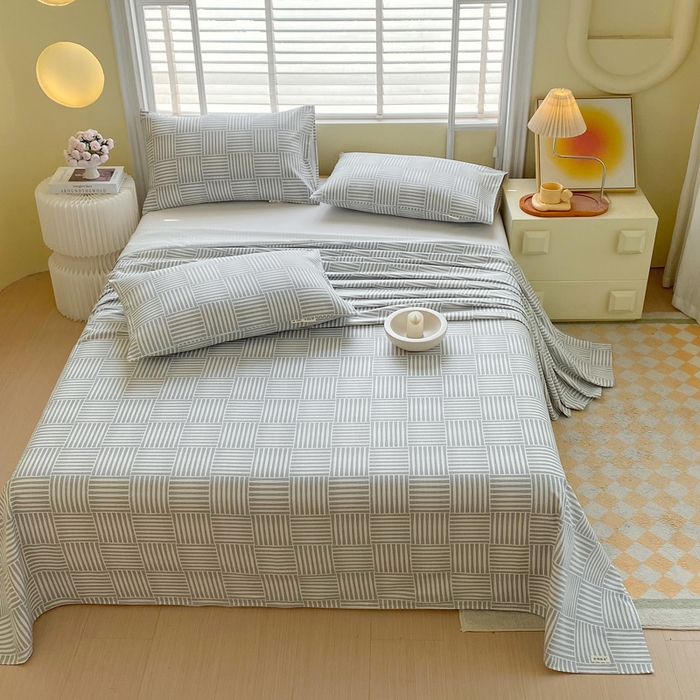 91家纺网 家纺一手货源 找家纺 金鑫汇家纺 2025年新款百分百全棉老粗布全棉加厚加密高克重单品床单（花型更好卖，面料更厚实，自带凉感） 老粗布休闲时光