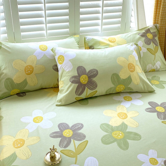 91家纺网 家纺一手货源 找家纺 金鑫汇家纺 2025新款13070全棉好卖花型套件系列-单枕套 五彩缤纷