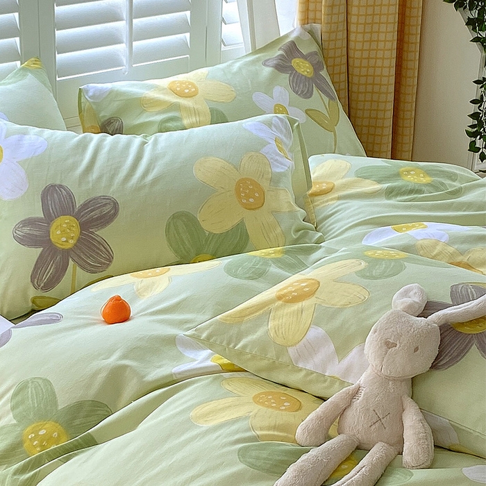 91家纺网 家纺一手货源 找家纺 金鑫汇家纺 2025新款13070全棉好卖花型套件系列-单枕套 五彩缤纷