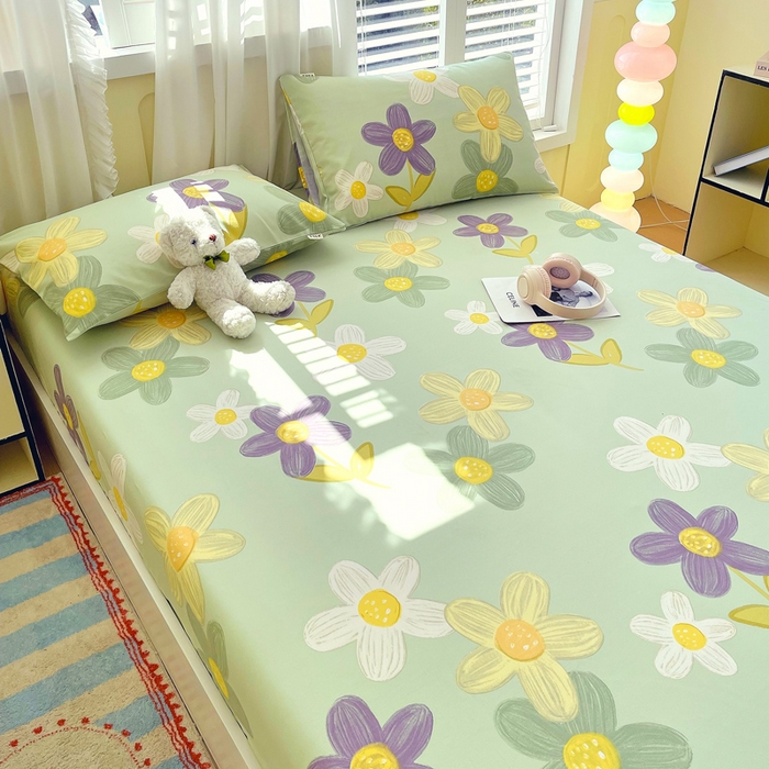 91家纺网 家纺一手货源 找家纺 金鑫汇家纺 2025新款百分百全棉老粗布全棉加厚加密高克重单品床笠（花型更好卖，面料更厚实，自带凉感） 老粗布五彩缤纷