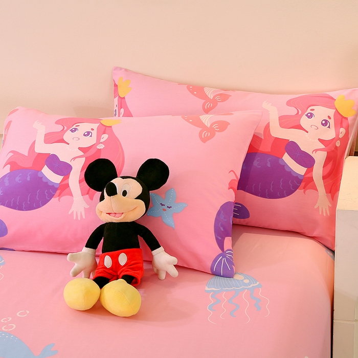 91家纺网 家纺一手货源 找家纺 金鑫汇家纺 2025新款13070全棉好卖花型套件系列-单枕套 小美人鱼