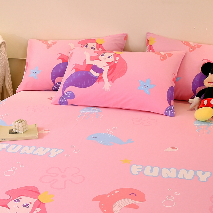 91家纺网 家纺一手货源 找家纺 金鑫汇家纺 2025新款13070全棉好卖花型套件系列-单枕套 小美人鱼