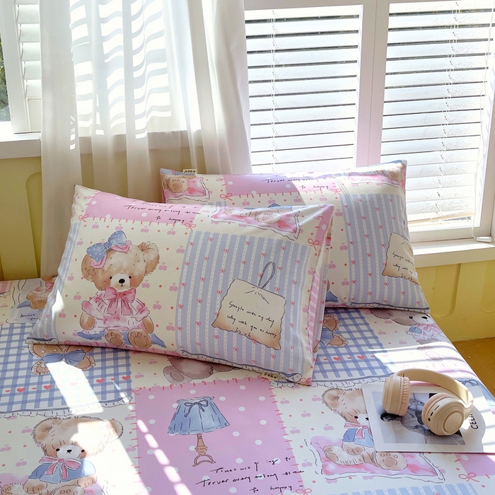 91家纺网 家纺一手货源 找家纺 金鑫汇家纺 2025新款百分百全棉老粗布全棉加厚加密高克重单品床笠（花型更好卖，面料更厚实，自带凉感） 老粗布熊熊精灵