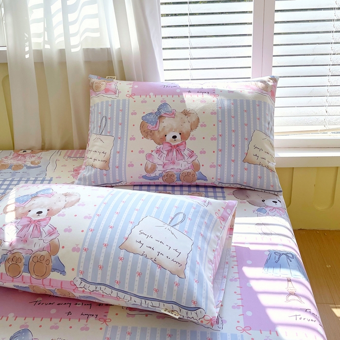 91家纺网 家纺一手货源 找家纺 金鑫汇家纺 2025新款百分百全棉老粗布全棉加厚加密高克重单品床笠（花型更好卖，面料更厚实，自带凉感） 老粗布熊熊精灵