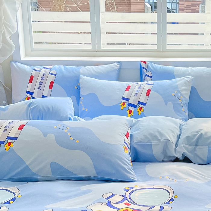 91家纺网 家纺一手货源 找家纺 金鑫汇家纺 2025新款13070全棉好卖花型套件系列-单枕套 星际穿越