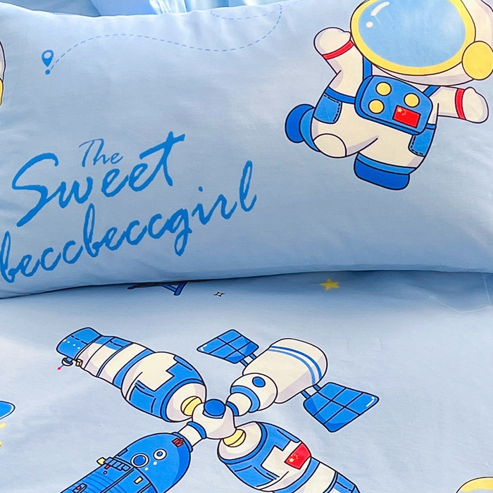 91家纺网 家纺一手货源 找家纺 金鑫汇家纺 2025新款13070全棉好卖花型套件系列-单枕套 宇宙奥秘