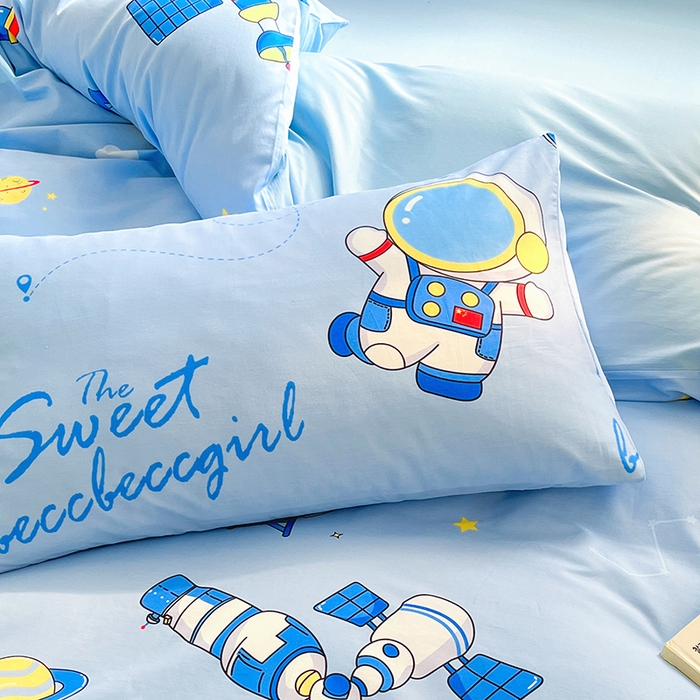 91家纺网 家纺一手货源 找家纺 金鑫汇家纺 2025新款13070全棉好卖花型套件系列-单枕套 宇宙奥秘