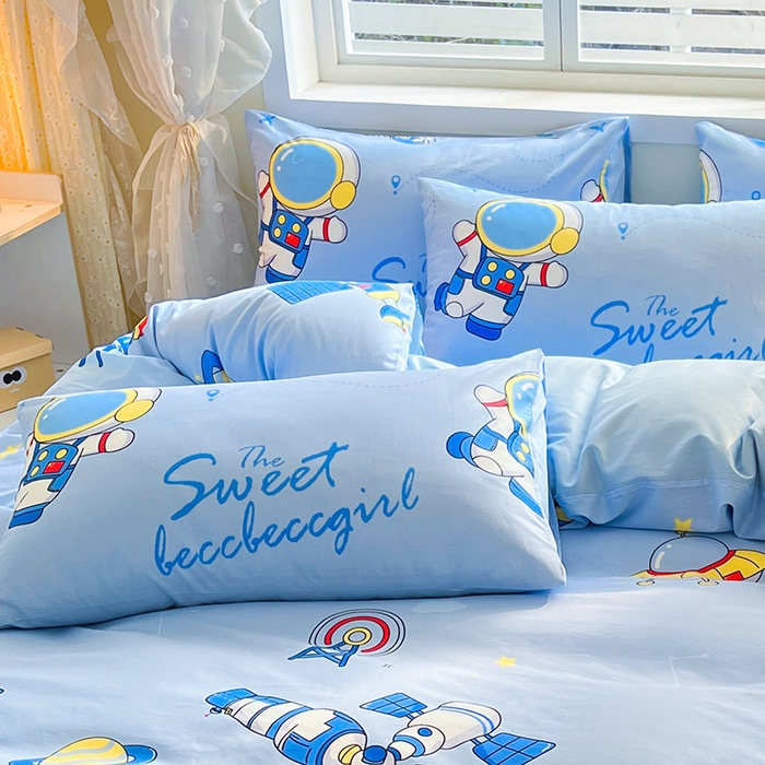 91家纺网 家纺一手货源 找家纺 金鑫汇家纺 2025新款13070全棉好卖花型套件系列-单枕套 宇宙奥秘