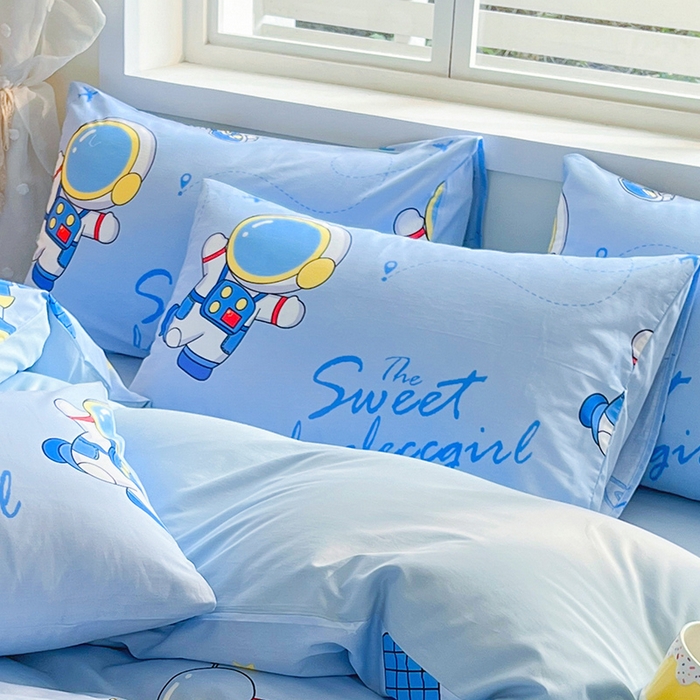 91家纺网 家纺一手货源 找家纺 金鑫汇家纺 2025新款13070全棉好卖花型套件系列-单枕套 宇宙奥秘