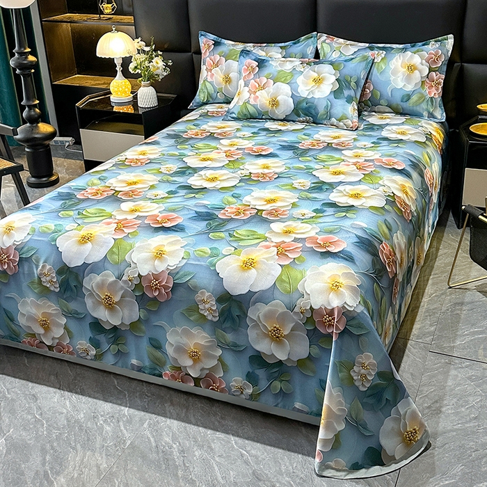 91家纺网 家纺一手货源 找家纺 （总）许林家纺 2025春夏新款斜纹冰丝凉席轻奢高密大版