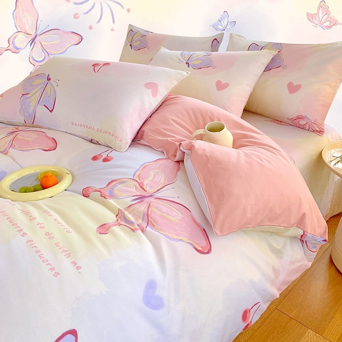 91家纺网 家纺一手货源 找家纺 （总）金鑫汇家纺 2025新款13070全棉好卖花型套件系列-四件套