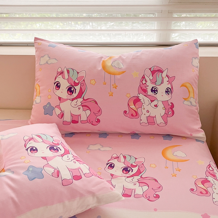 金鑫汇家纺 2025新款13070全棉好卖花型套件系列-单枕套 小马莉儿