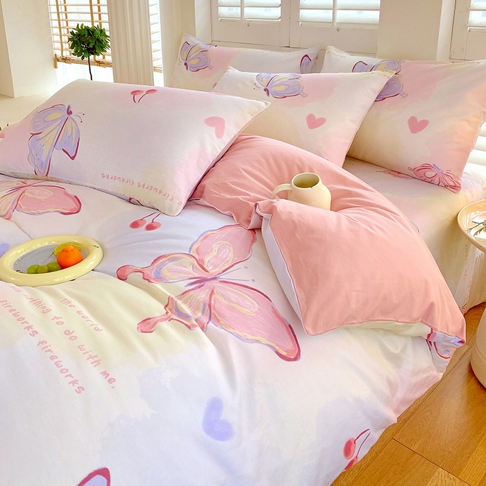 91家纺网 家纺一手货源 找家纺 （总）金鑫汇家纺 2025新款13070全棉好卖花型套件系列-四件套