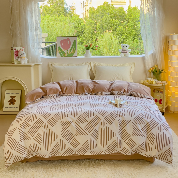 91家纺网 家纺一手货源 找家纺 （总）金鑫汇家纺 2025新款13070全棉好卖花型套件系列-单被套