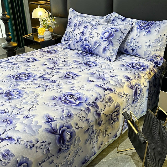 91家纺网 家纺一手货源 找家纺 许林家纺 2025春夏新款斜纹冰丝凉席轻奢高密大版 淡雅