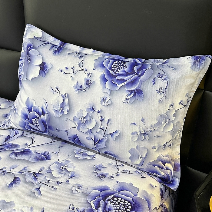 91家纺网 家纺一手货源 找家纺 许林家纺 2025春夏新款斜纹冰丝凉席轻奢高密大版 淡雅